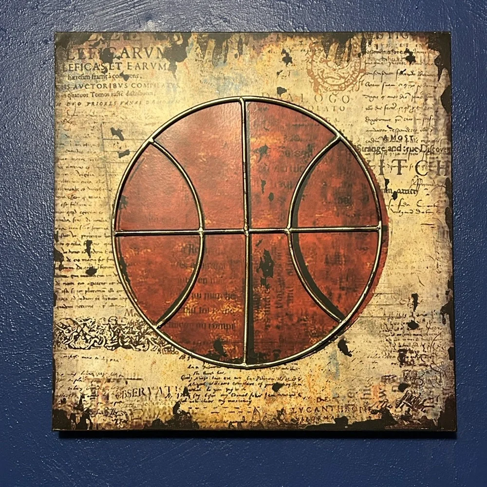 Metal Basketball Wall Art